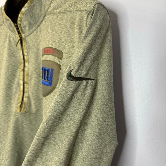 Nike New York Giants Nike Salute to Service Quarter-Zip Top Olive Men's M - Picture 7 of 11